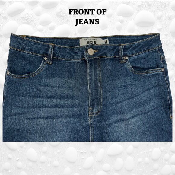 Refuge Blue Flare Jeans with High Waist NWOT Size 11 - Picture 5 of 7